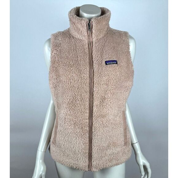 Patagonia Las Gatos Fleece Vest Women L EUC Lined Pockets Full Zip Sleeveless‎